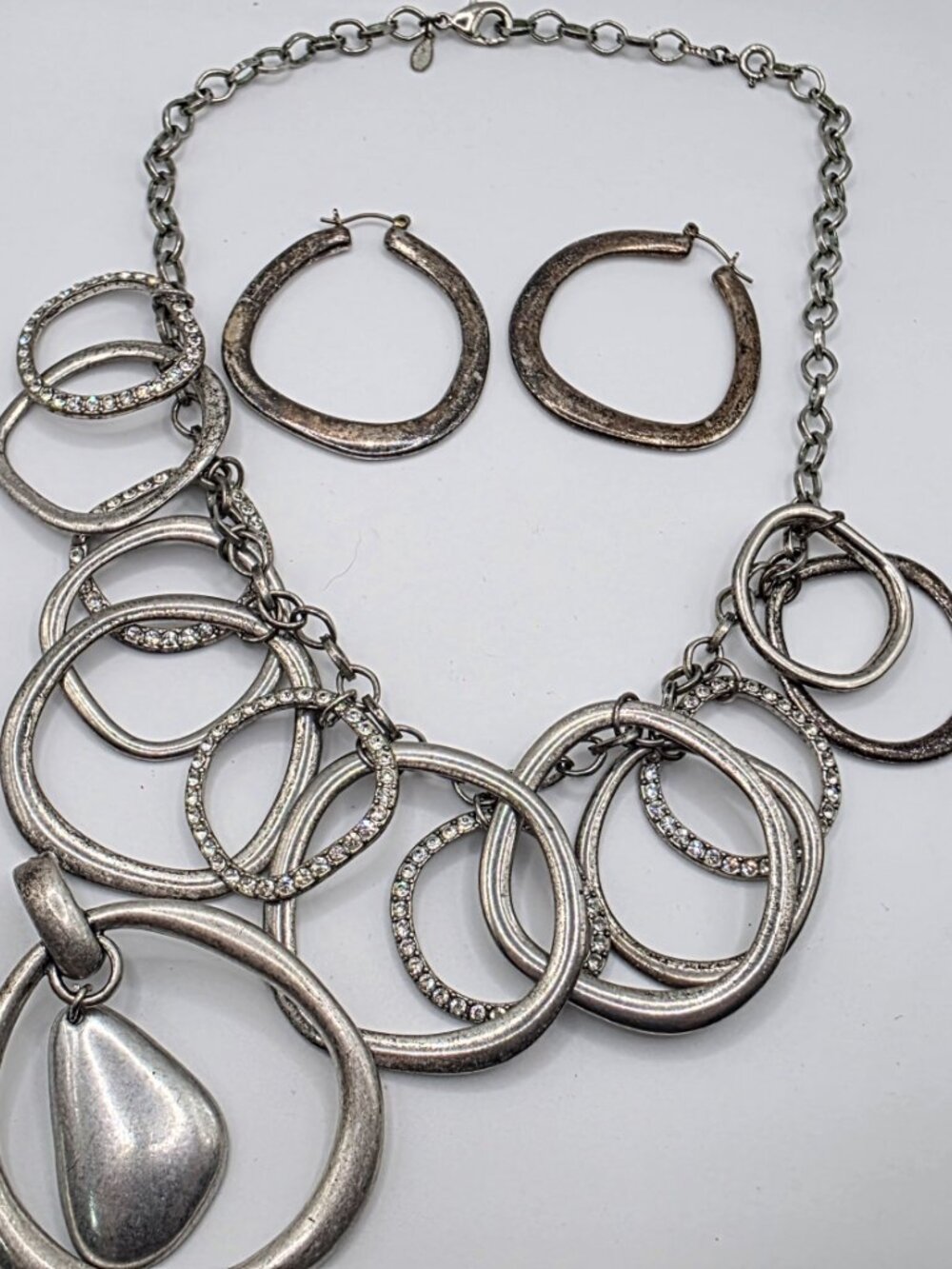 Premier Designs Round About Necklace Earrings & Easy Living Pendant Set